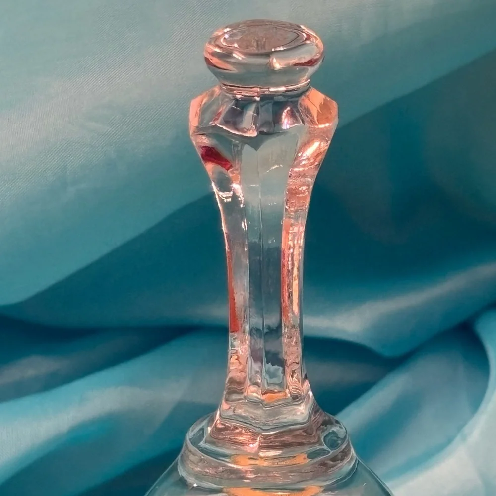 Vintage Avon 24% Full Lead Crystal Dinner Bell with Hummingbird and Flowers - Picture 9 of 13